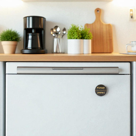 Astianpesukone magneetti design musta