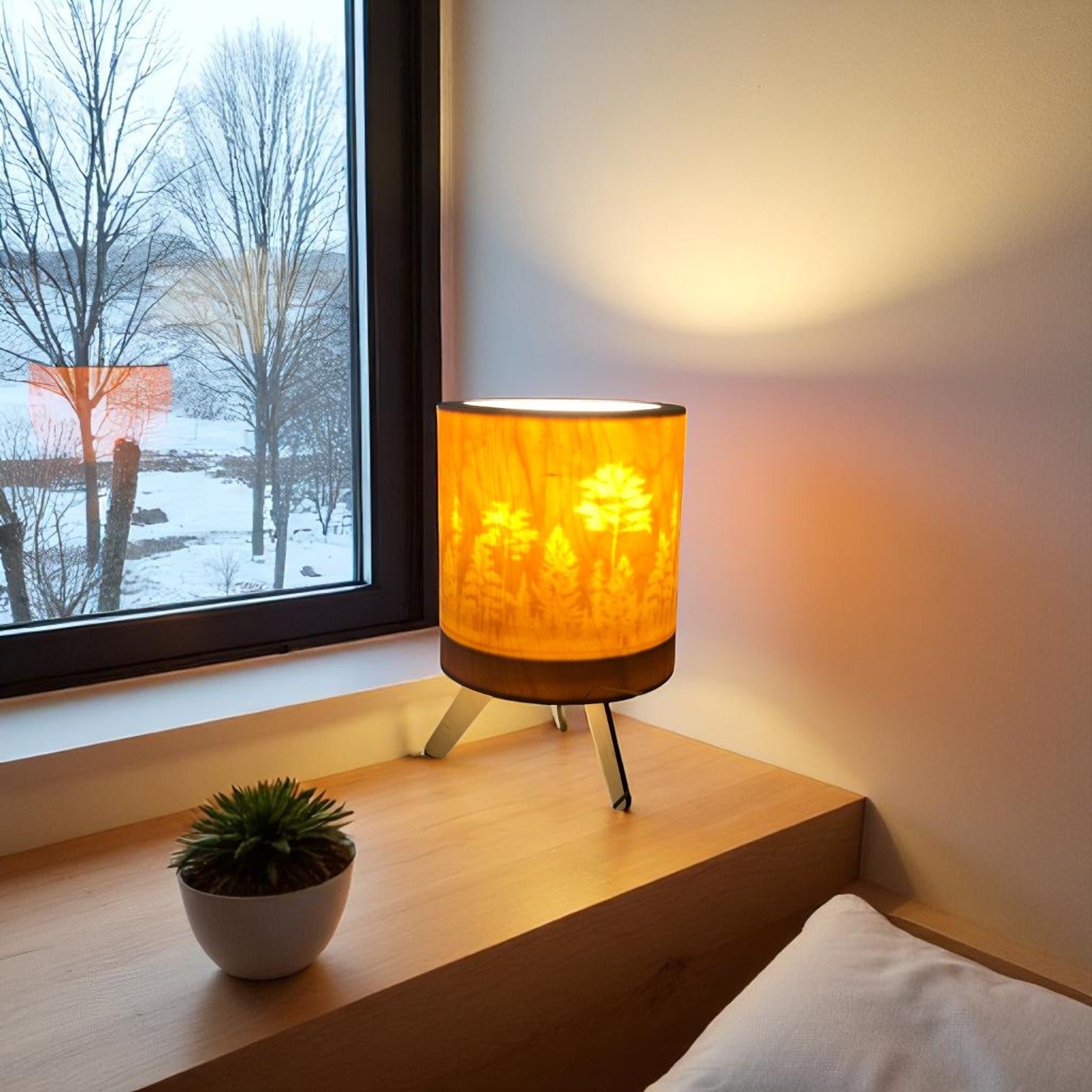 Heleä design valaisin piilokuvalla