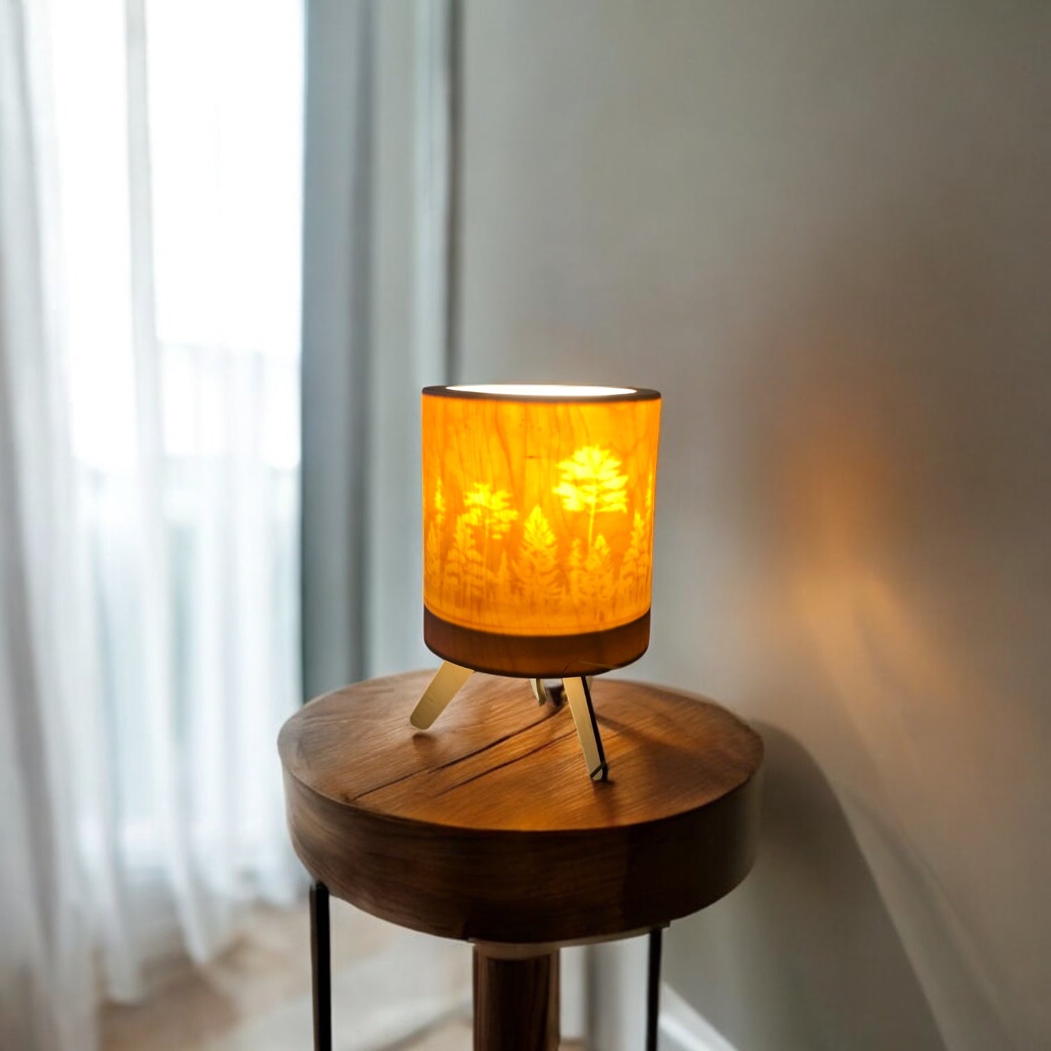 Heleä puuva design valaisin