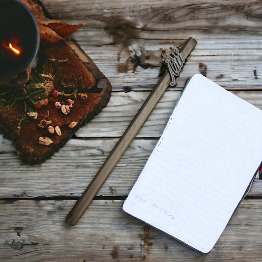 Lyijykynä tekstillä