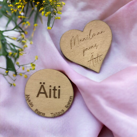 Magneetti omalla tekstillä lahjaksi