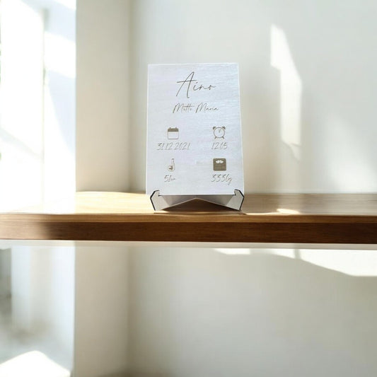 Syntymätaulu suorakaide malli 2