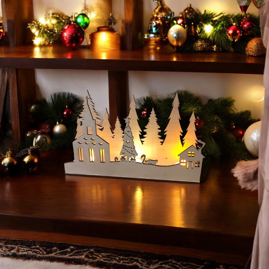 Joulukylä tuikkuteline