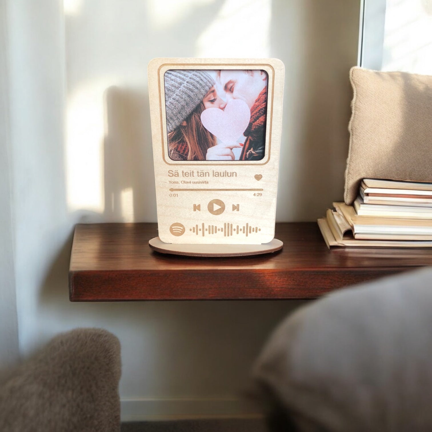 spotifykoodi-kehys-valokuvakehys-lahja-ystvnpvlahja koivu