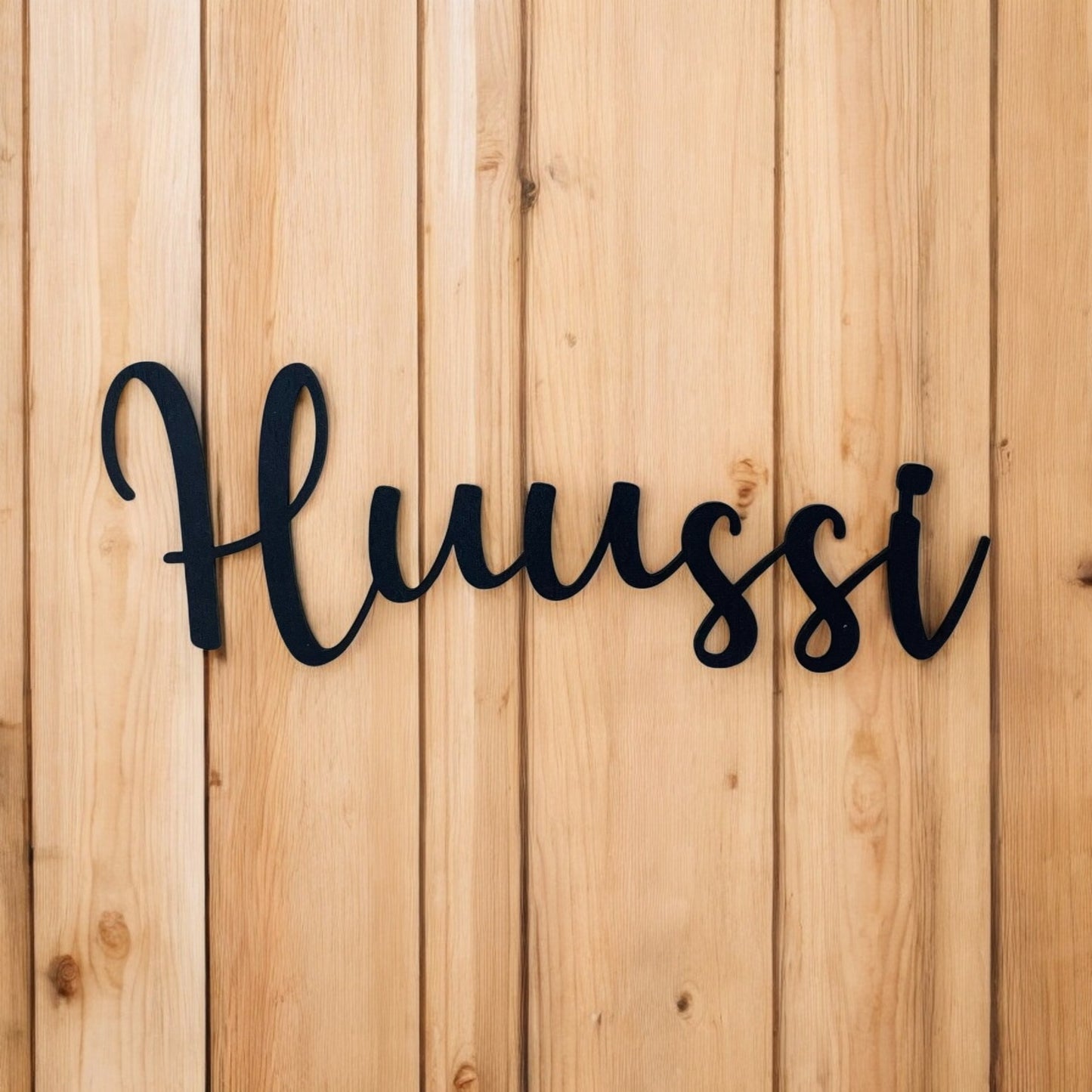 Huussi-kyltti Musta