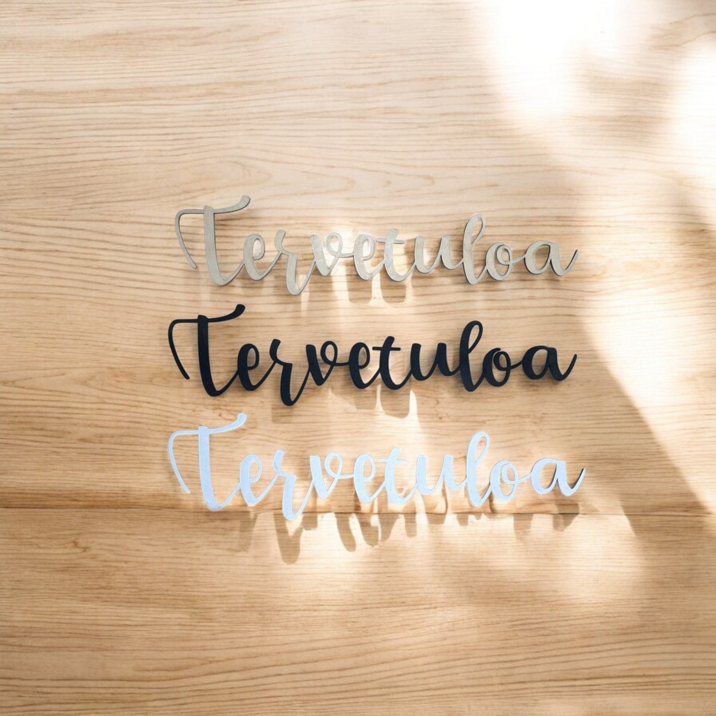Tervetuloa kyltit