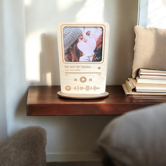 Fotoram med Spotify-kod